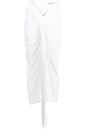CHRISTOPHER ESBER Carved draped-detail midi skirt