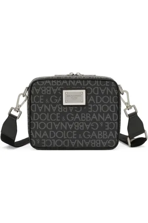 Dolce & Gabbana Logo-plaque monogram-pattern shoulder bag