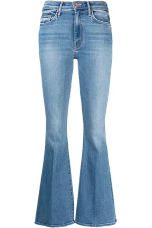 Mother The Weekender cotton-blend flared jeans