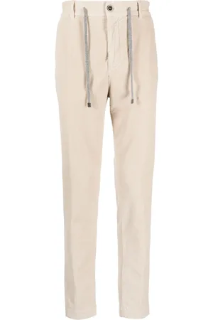 PESERICO SIGN Drawstring-waist corduroy trousers