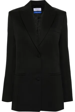 OFF-WHITE Single-breasted virgin-wool blazer