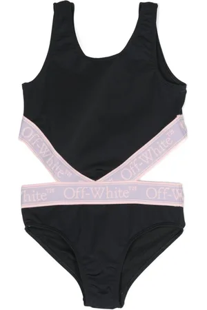 OFF-WHITE Bookish logo-trim swimsuit