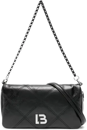 Bimba y Lola Small logo-plaque leather crossbody bag