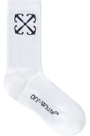 OFF-WHITE Arrows-intarsia cotton socks