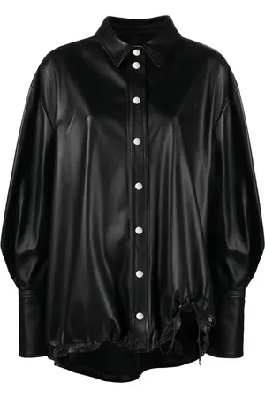 The Attico Leather shirt jacket