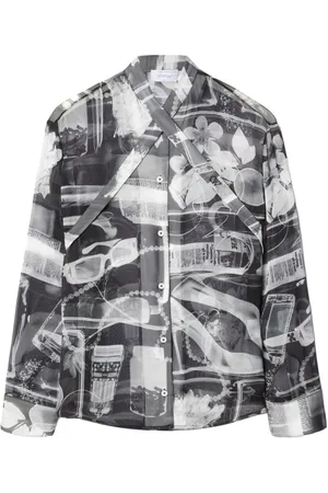 OFF-WHITE X-Ray-print silk shirt