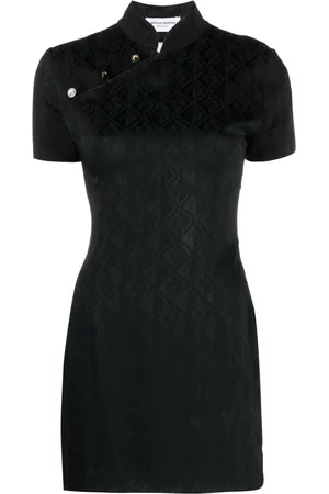 Marine Serre Moon Diamant-jacquard minidress