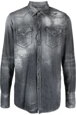 Dsquared2 Classic Western distressed denim shirt