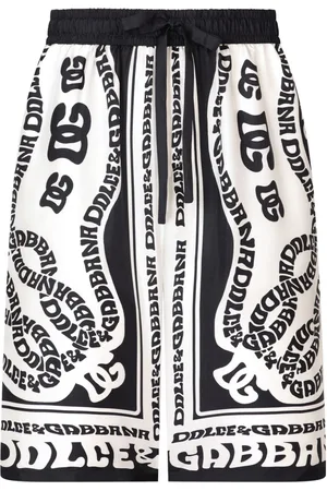 Dolce & Gabbana Logo-print silk shorts