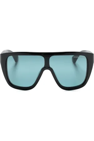 Alexander McQueen Skull-detailed tinted shield sunglasses