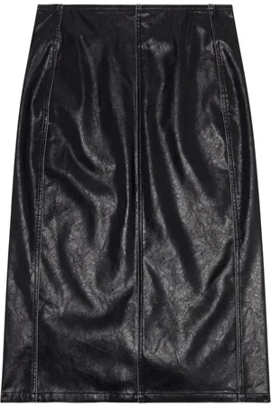 Diesel O-Taten faux-leather midi skirt