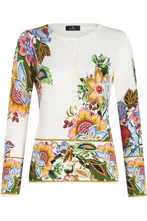 Etro Intarsia-knit silk blend cardigan