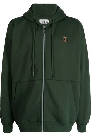 Izzue Logo-embroidered drawstring hoodie