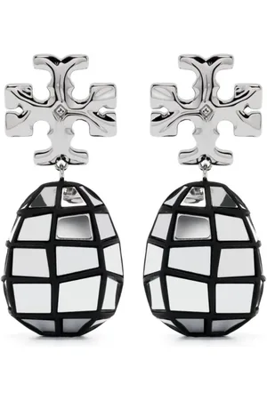 Tory Burch Logo-plaque drop earrings