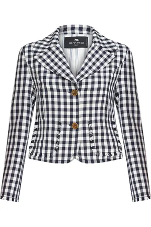 Etro Gingham-check short jacket