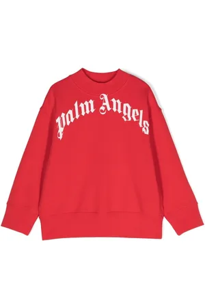 Palm Angels Curved-logo cotton sweatshirt