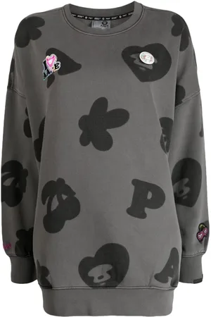 A Bathing Ape Logo-appliqué crew-neck sweatshirt