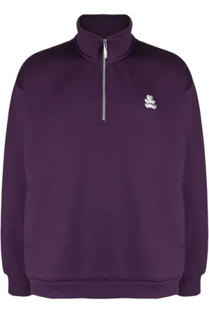 Izzue Appliqué-detail half-zip sweatshirt