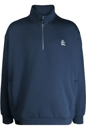 Izzue Appliqué-detail half-zip sweatshirt
