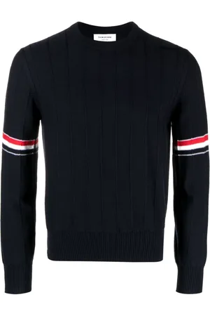 Thom Browne RWB-stripe long-sleeve jumper