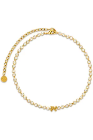 Palm Angels Crystal-embellished monogram choker