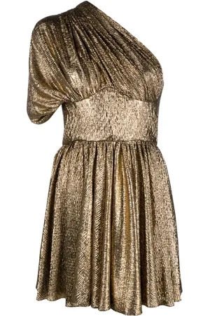 RHEA COSTA Sequin-embellished one-shoulder minidress