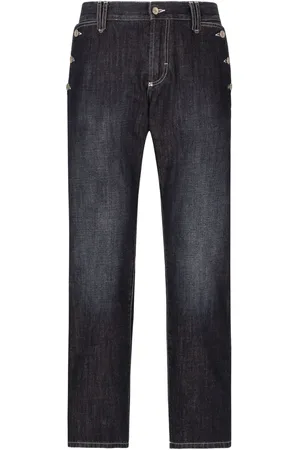 Dolce & Gabbana Logo-plaque straight-leg jeans