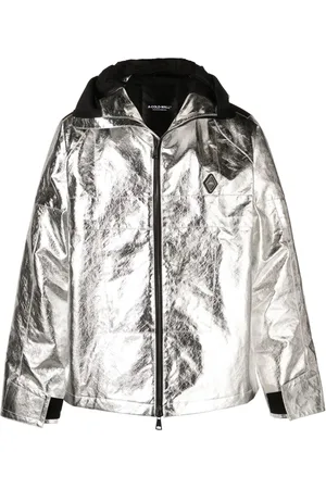 A-cold-wall* Logo-plaque reflective hooded jacket