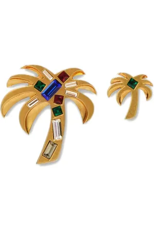 Palm Angels Palm rhinestone-embellished earrings