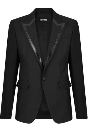 Dsquared2 Contrast-lapel single-breasted blazer