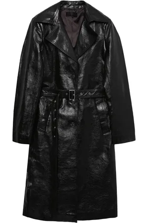 Helmut Lang Notched-lapels leather coat