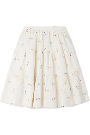 BONPOINT Lise cherry-print cotton skirt
