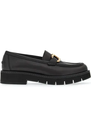 Salvatore Ferragamo Gancini-plaque leather loafers