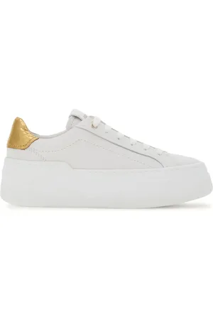 Salvatore Ferragamo Wedge logo-patch leather sneakers