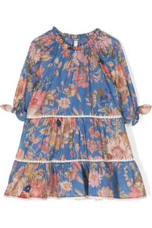 ZIMMERMANN August floral-print crochet-trim minidress