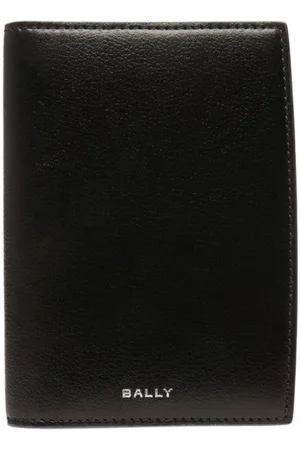 Bally Logo-stamp leather passport case