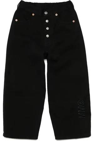 Maison Margiela Logo-embroidered button-fly jeans