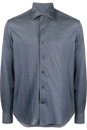 corneliani Cutaway-collar cotton shirt