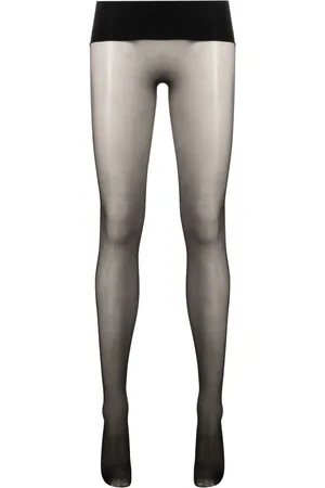 MAISON CLOSE Logo-intarsia semi-sheer tights
