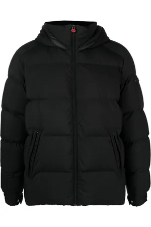 Kiton Logo-patch quilted hooded jacket