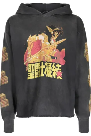 SAINT MXXXXXX Graphic-print cotton hoodie