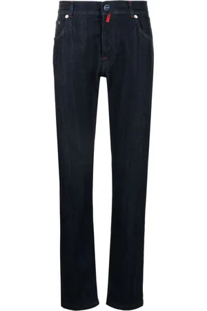 Kiton Mid-rise slim-fit tapered jeans