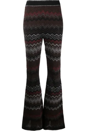 Missoni Zigzag crochet-knit flared trousers