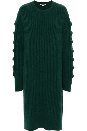 Stella McCartney Round-neck midi knitted dress