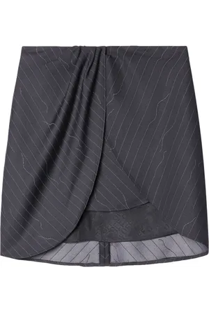 OFF-WHITE Pinstripe draped miniskirt