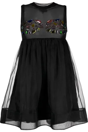 Cynthia Rowley Rhinestone-embellished flared minidress