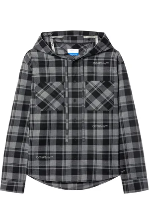 OFF-WHITE Checked hooded shirt