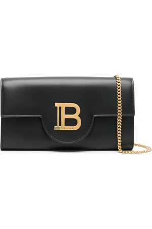 Balmain Logo-plaque leather crossbody bag
