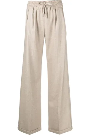Kiton Wide-leg cashmere trousers