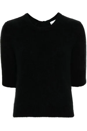 Ganni Open-back short-sleeve top
